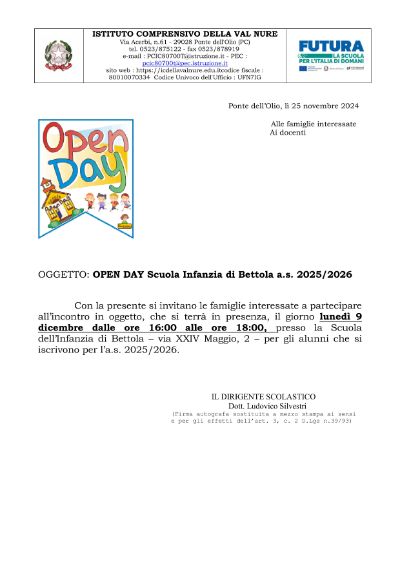 open day infanzia