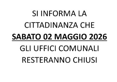 CHIUSURA UFFICI COMUNALI
